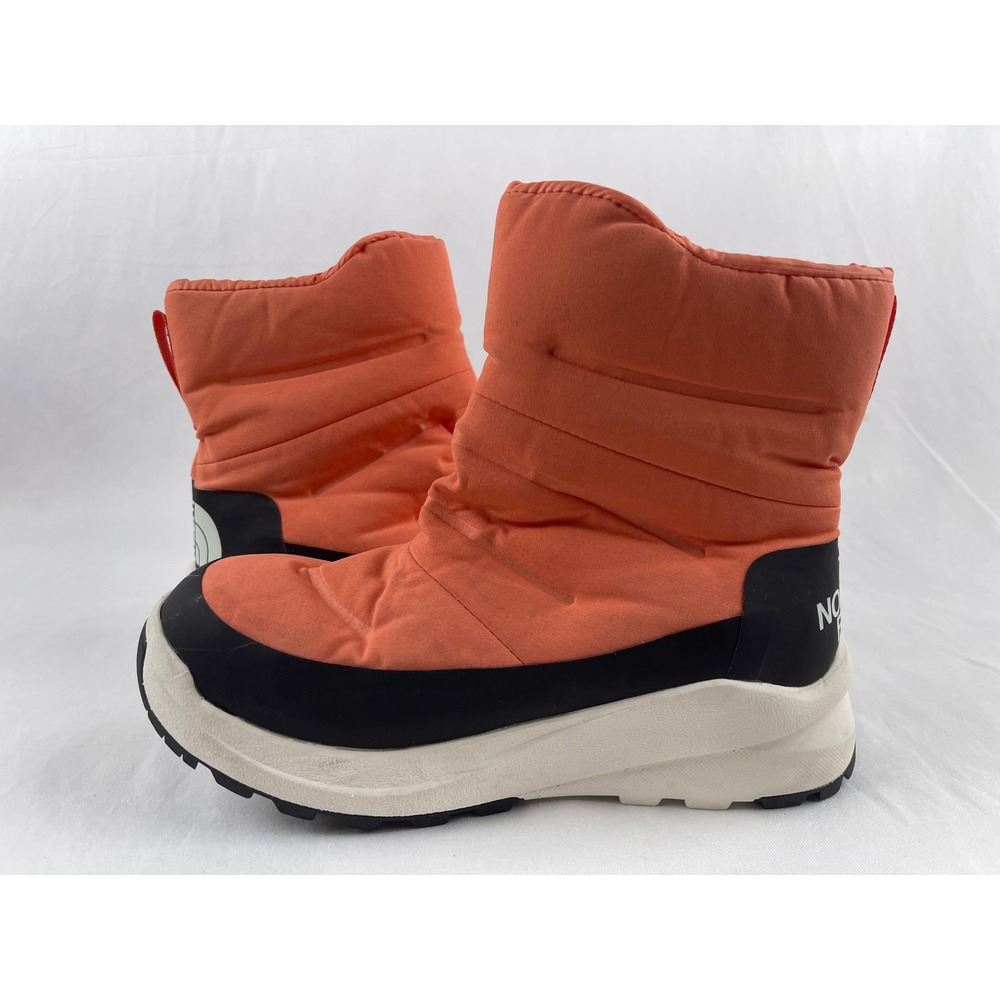 The North Face Nuptse II Dryvent Bootie Women 6 Orange Down Winter Puffer - Picture 6 of 11